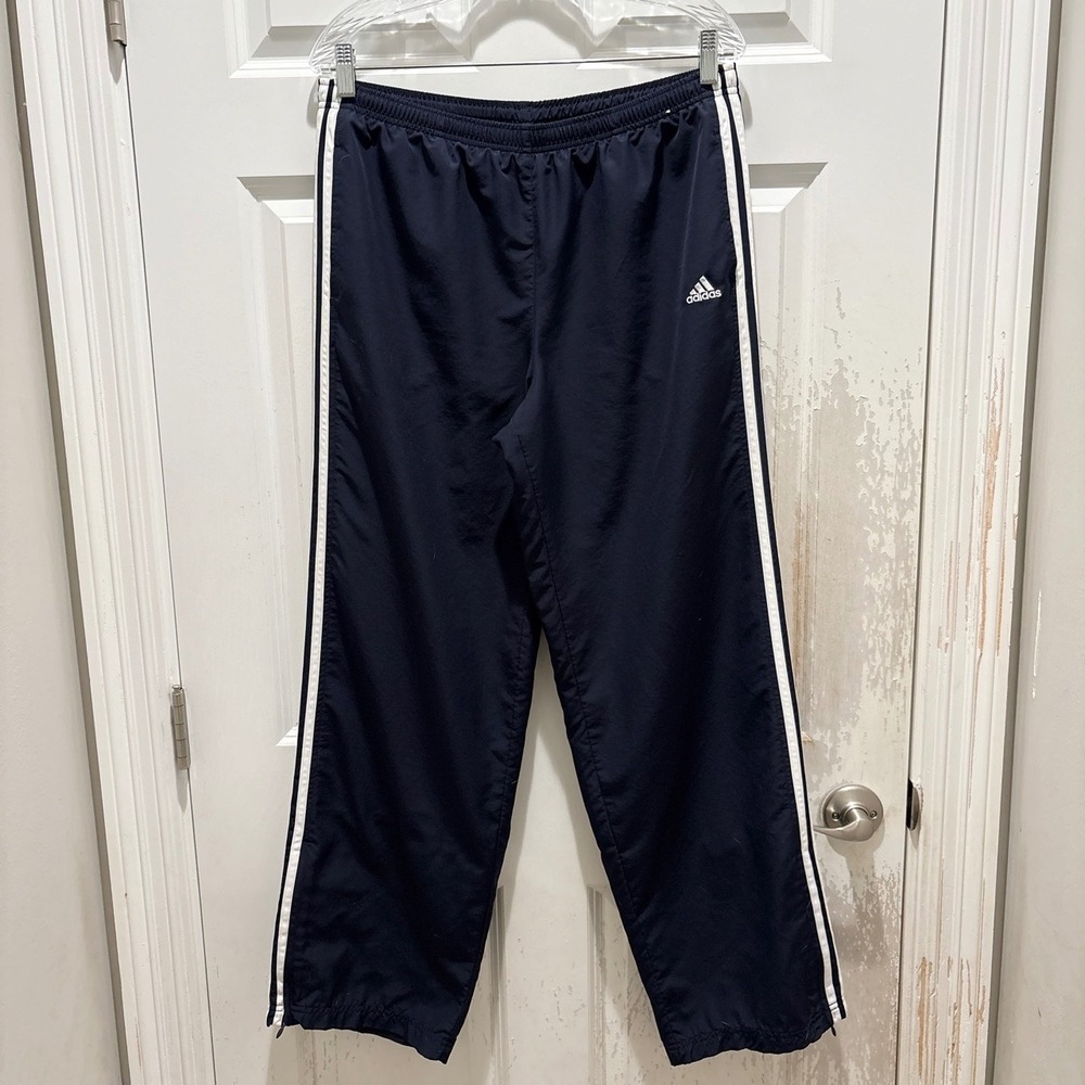 Vintage Y2K Adidas 3 Stripe Baggy Track Pants Large